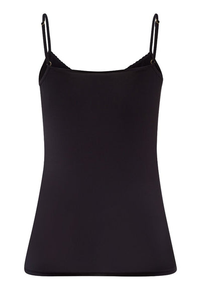Hanro Satin Deluxe Spaghetti Camisole Black