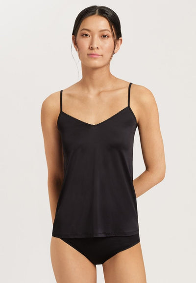 Hanro Satin Deluxe Spaghetti Camisole Black
