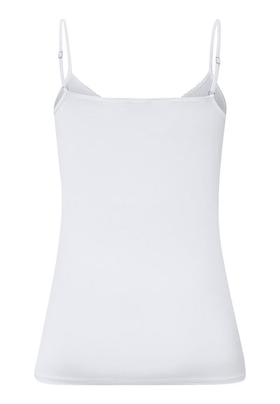 Hanro Satin Deluxe Spaghetti Camisole White