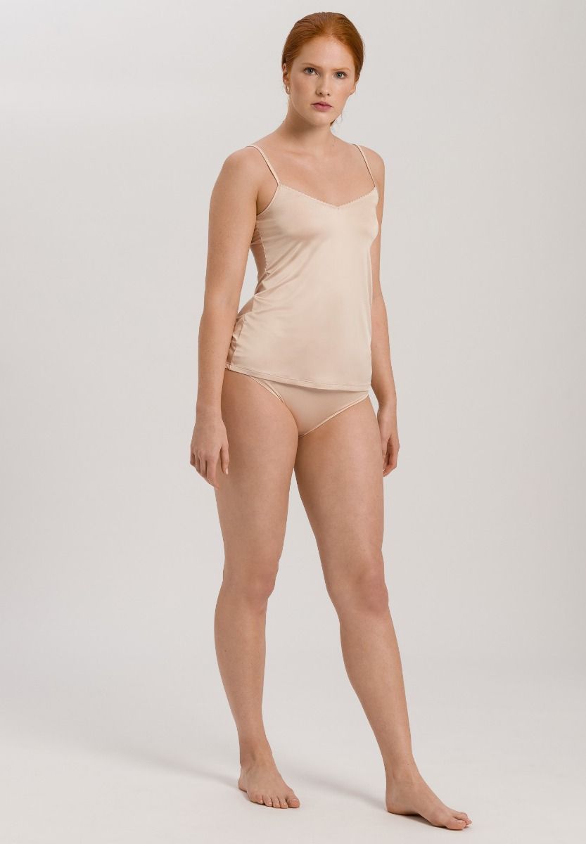 Hanro Satin Deluxe Spaghetti Camisole Natural