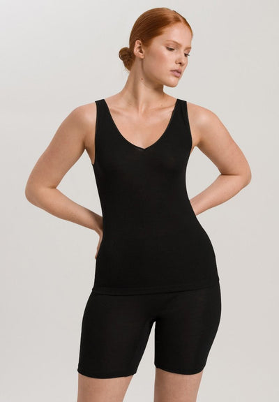 Hanro Woolen Silk Tank Top Black