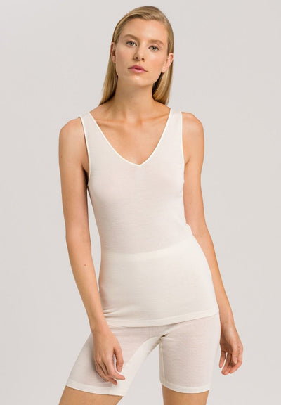 Hanro Woolen Silk Tank Top Cygne