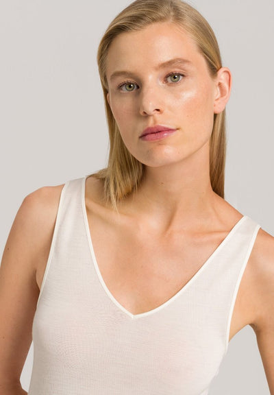 Hanro Woolen Silk Tank Top Cygne