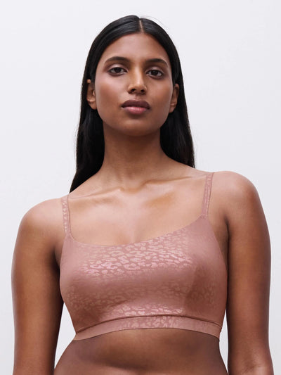 Chantelle SoftStretch Padded Bralette Pink Leo Shimmer