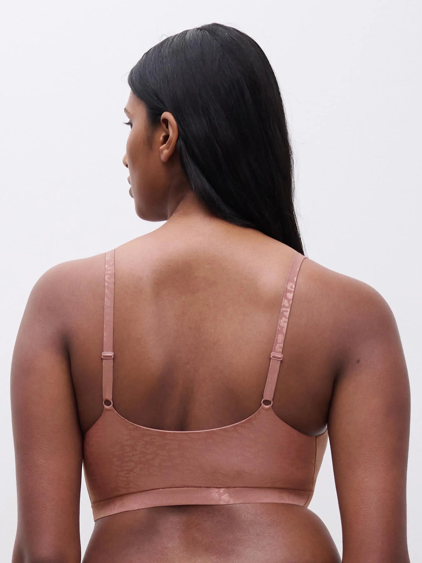 Chantelle SoftStretch Padded Bralette Pink Leo Shimmer