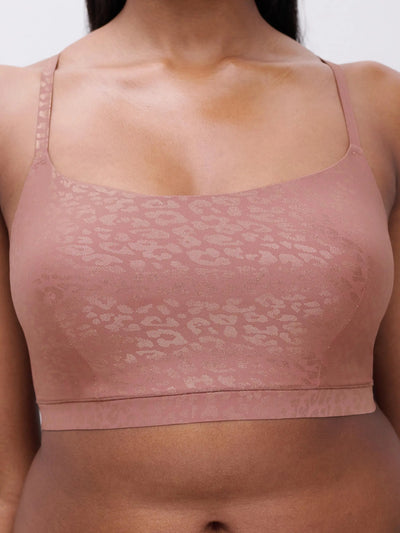 Chantelle SoftStretch Padded Bralette Pink Leo Shimmer