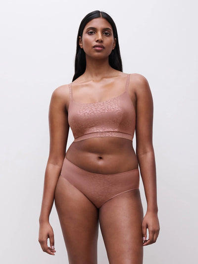 Chantelle SoftStretch Padded Bralette Pink Leo Shimmer