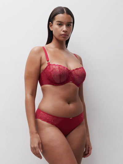 Chantelle Fleurs Half-Cup Balcony Bra Pomme d'Amour