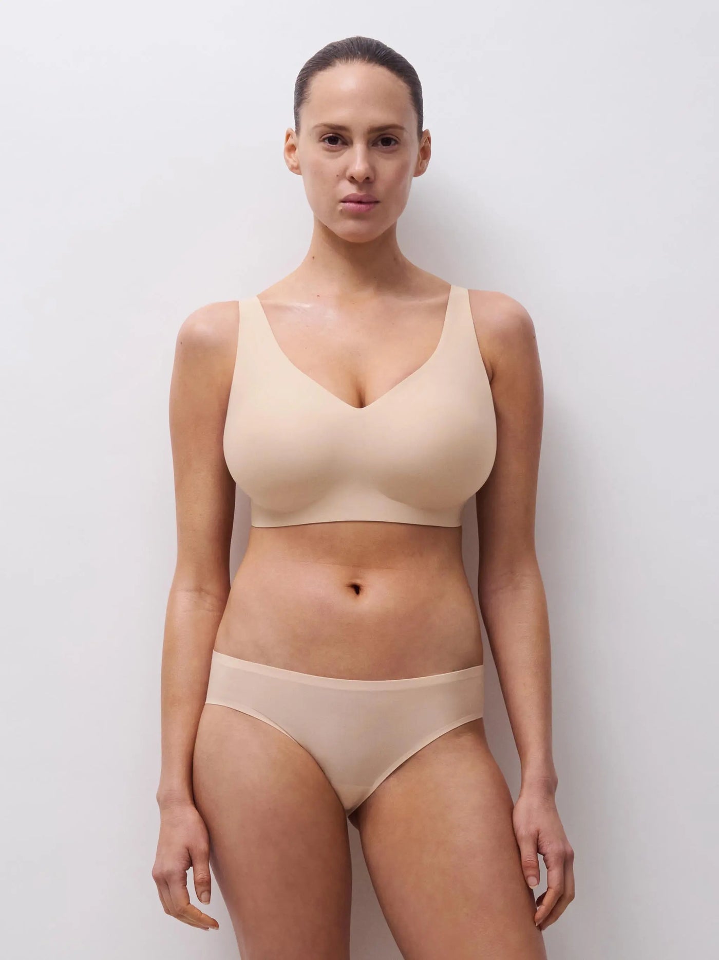 Chantelle Softstretch Power Plunge Wirefreebra Golden Beige