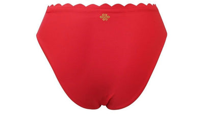 KAANDA BEACH LIFE VENUS MID RISE BIKINI BOTTOM Red