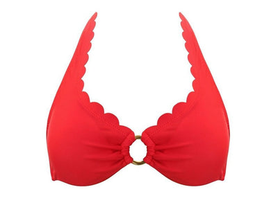 Kaanda Beach life Venus underwire halter bikini top red