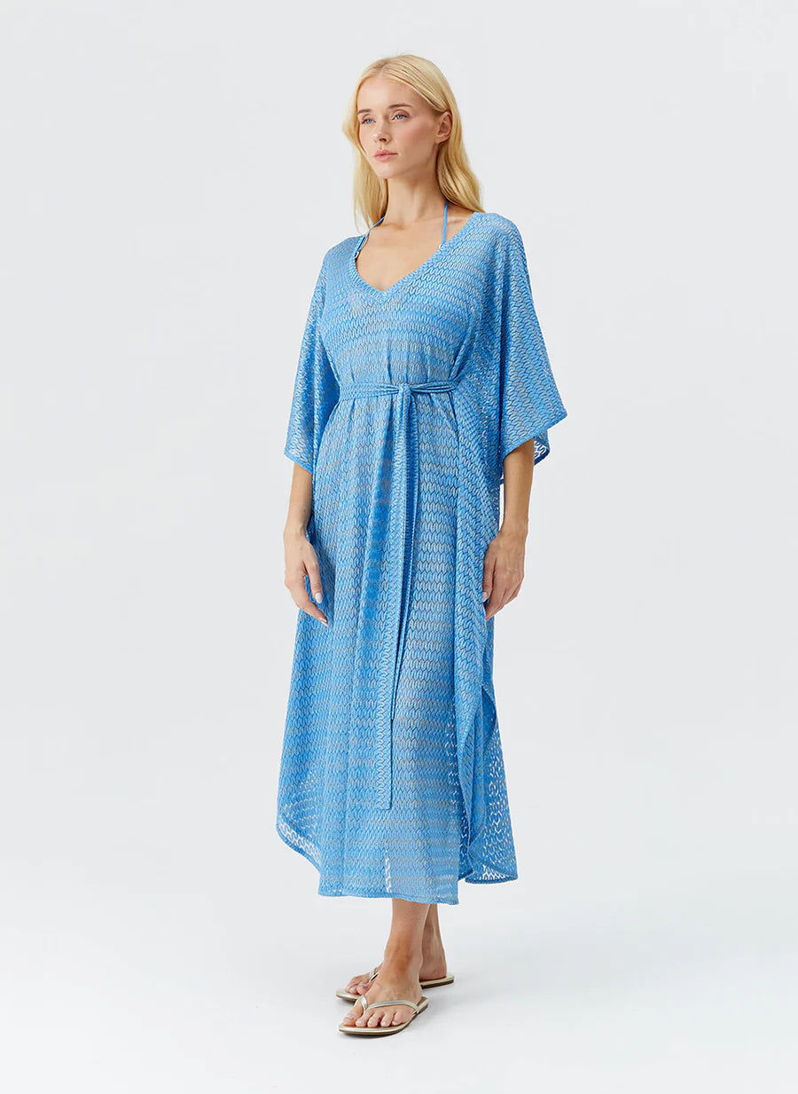 Melissa Odabash June Kaftan Zigzag Ocean
