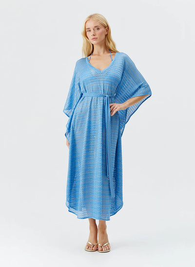 Melissa Odabash June Kaftan Zigzag Ocean