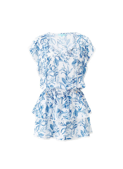 Melissa Odabash Keri dress Blue leaf