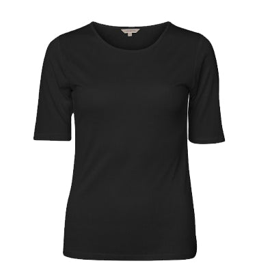 Lady Avenue Silk Jersey T-shirt Black