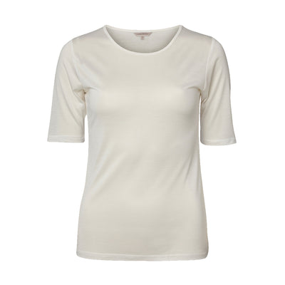 Lady Avenue Silk Jersey T-shirt Off-white