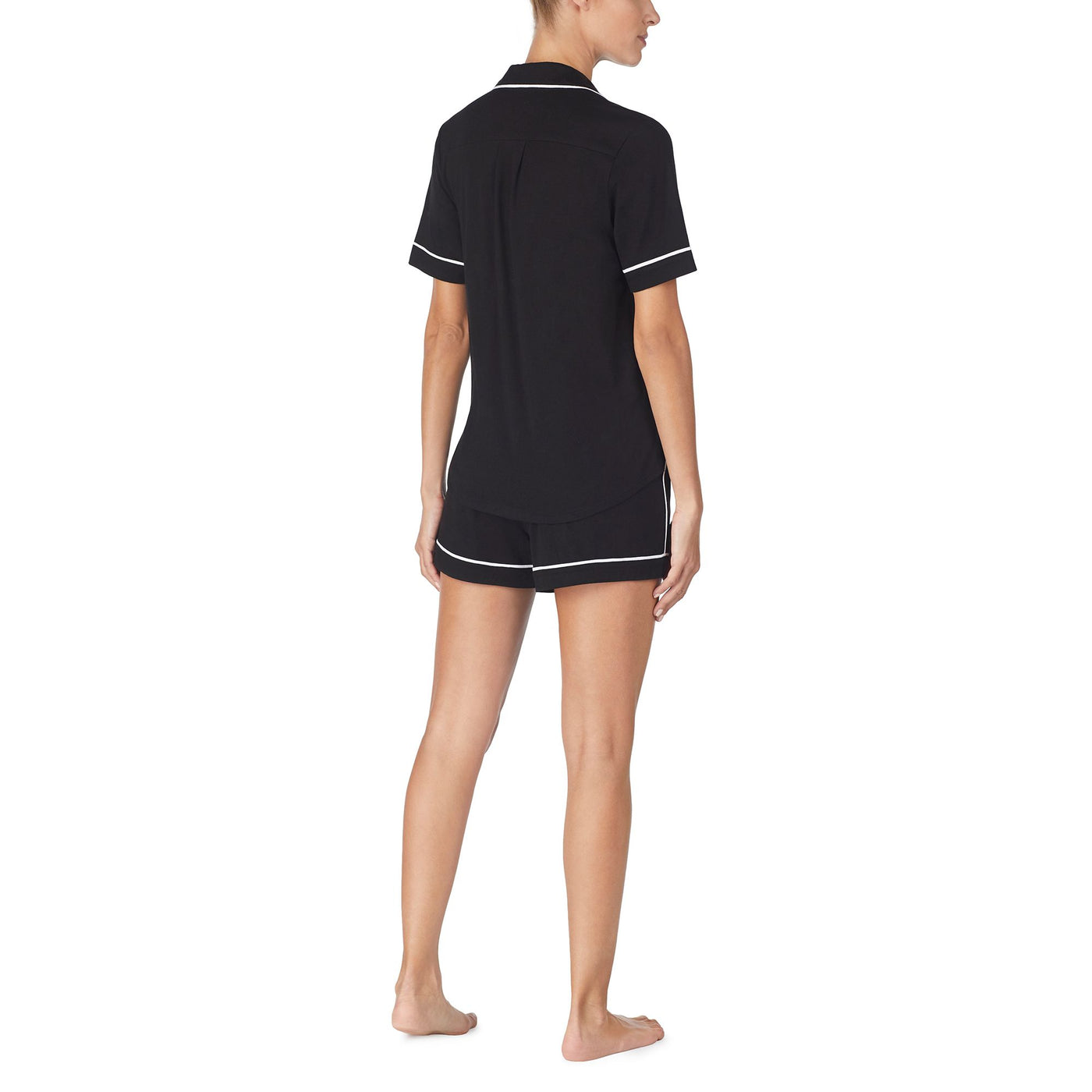 DKNY Sleepwear Signature Top & Boxer PJ Black