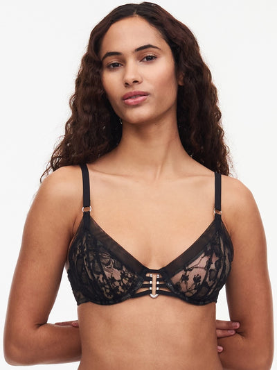 Chantelle X Impulse Plunge underwire bra Black