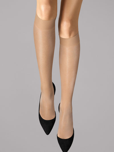 Wolford Knee-highs 3 for 2 Satin touch 20 Gobi