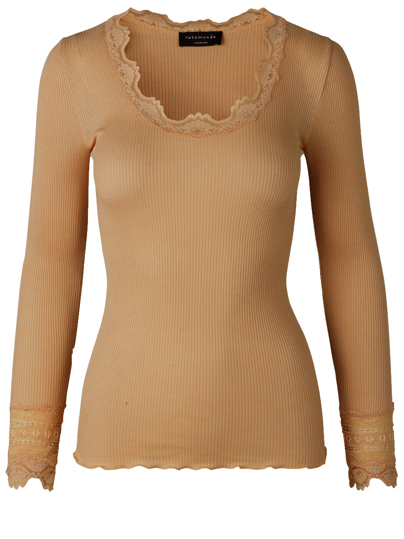 Rosemunde Blouse with lace Almond