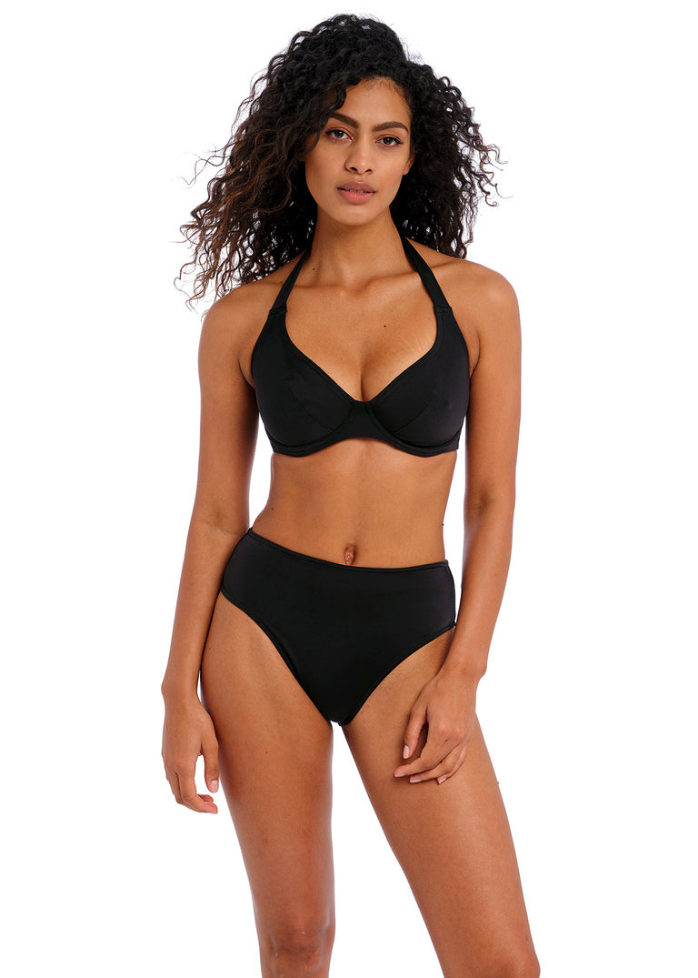 Freya Jewel Cove High waist bikini brief Black