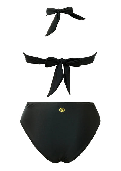Kaanda Beach life underwire halter bikini black