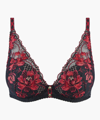 Aubade Mélodie D'été Shoulders plunge bra Black Cherry