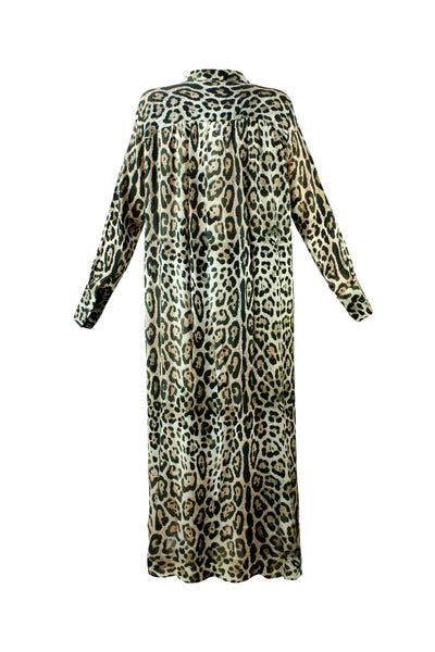 Kaanda Beach Life Black Cheetah Skjortklänning