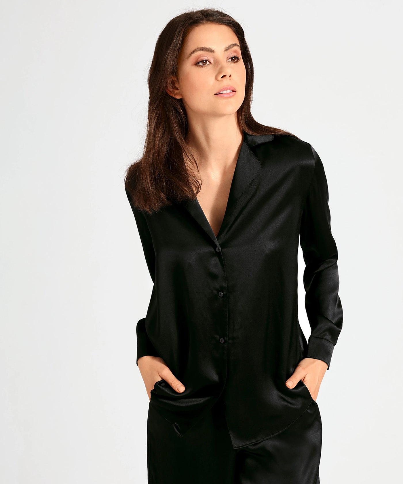 Aubade Silk Blouse Noir