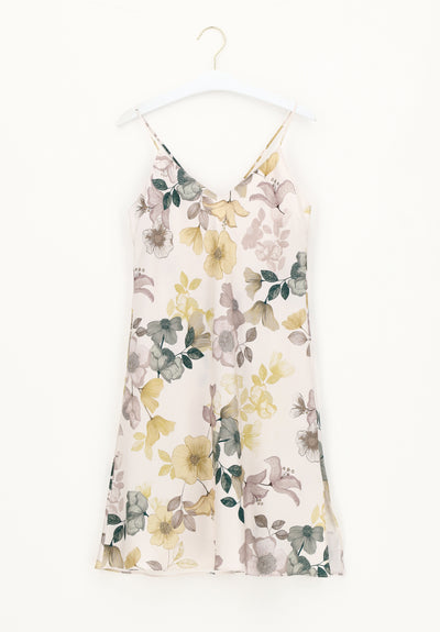 Luna di Seta Chemise Winter Flowers