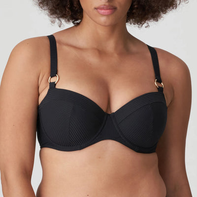 PrimaDonna Swim Sahara Padded balcony bikini top Black