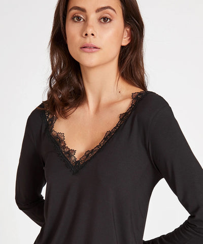 Aubade Sweet bliss long-sleeved top Black