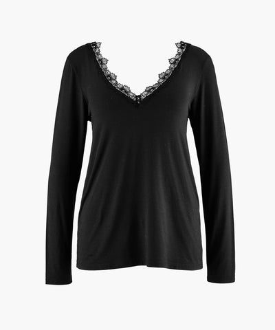 Aubade Sweet bliss long-sleeved top Black